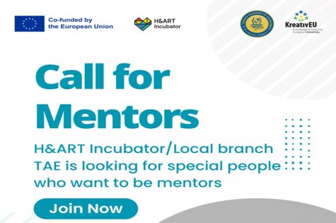 ПОКАНА ЗА КАНДИДАТСТВАНЕ ЗА МЕНТОРИ транснационален пул от ментори инкубатор H&ART на алианс KreativEU